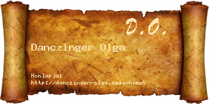 Danczinger Olga névjegykártya